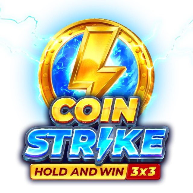 Coin Strike: Hold and Win slot logo by Playson at Dragonia Casino